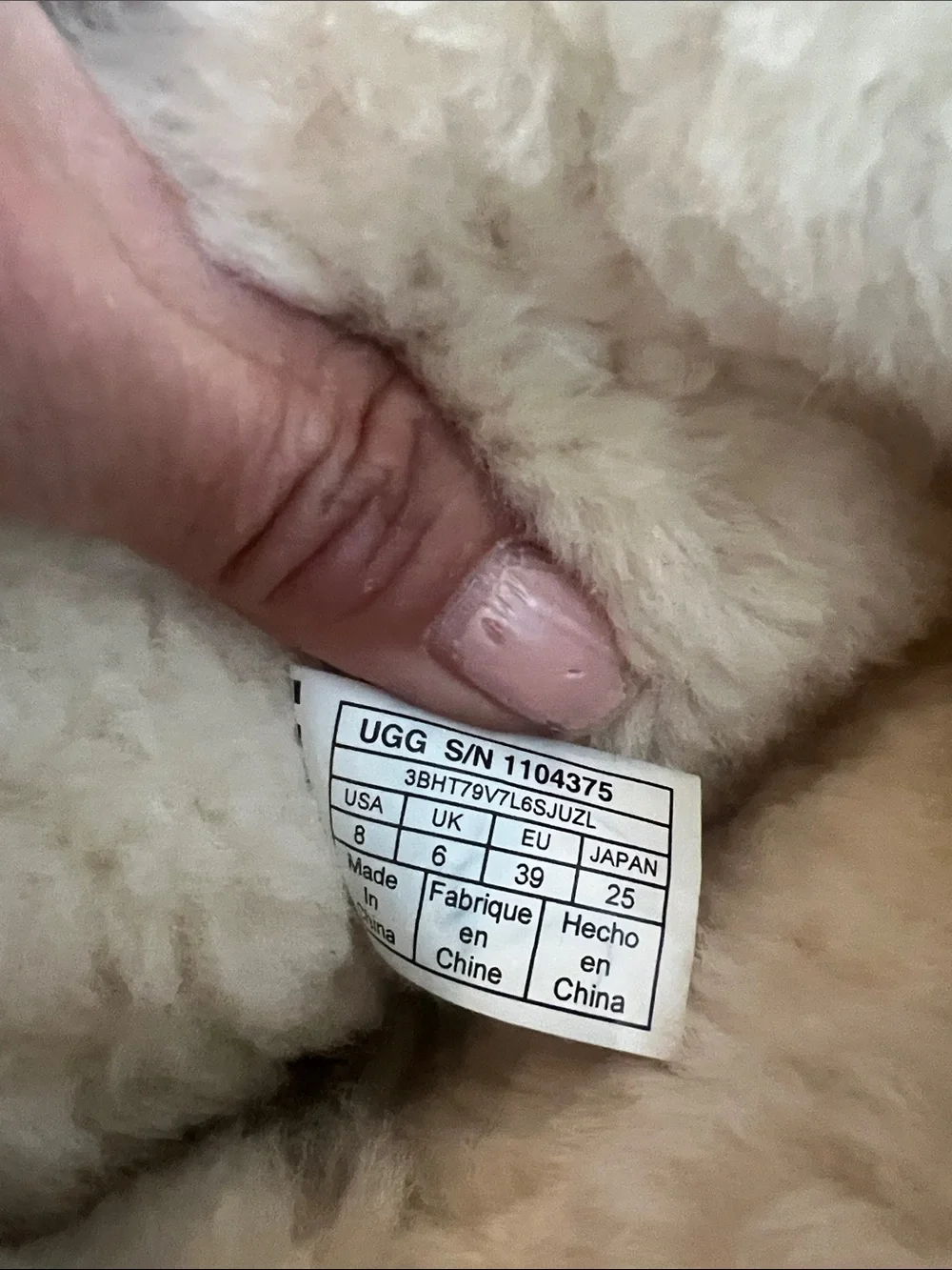 UGG signature sheepskin